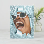 Zoete 16e 15e Vrijgezellenfeest 3D Blue Afstuderen Kaart (Staand voorkant)