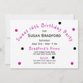 Zoete 16e Birthday-uitnodigingen, puzzelstukken Kaart (Achterkant)