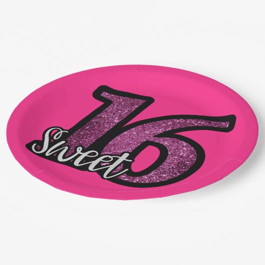 Zoete 16e Borden op de geboorte Papieren Bordje (Gekanteld)