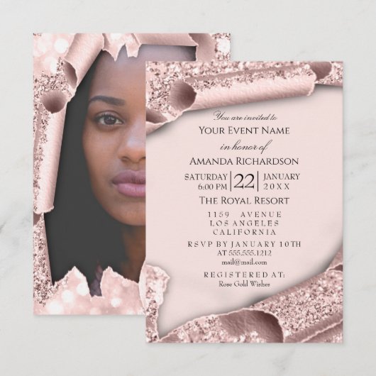 Zoete 16e Bruids Zoete 16e Huwelijks Roos Foto Kaart (Voorkant / Achterkant)