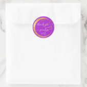 Zoete 16e Dank Je Datum Bruidsroze Goud Ronde Sticker (Tas)