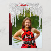 Zoete 16e Elisabeth Rode Grijze Zilveren Druppels  Kaart (Voorkant / Achterkant)