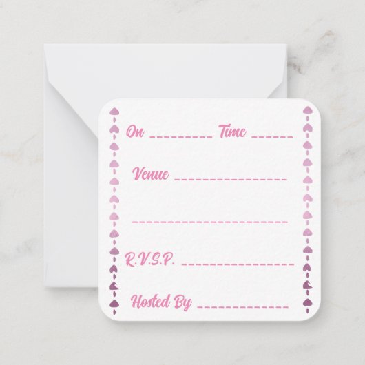 Zoete 16e uitnodiging (Achterkant)