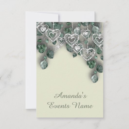 Zoete 16e verjaardag BRUIDS Shower  Harten Rustiek Kaart (Achterkant)