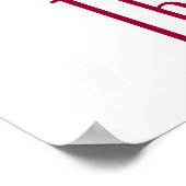 Zoete 16e verjaardag Printering van harten A01C1 Poster (Hoek)