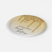 Zoete 16e zestien verjaardag gouden glitter papieren bordje (Gekanteld)