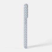 Zoete 50s Retro Rosebud Blauwe Ginghamruit iPhone Hoesje (Rechterkant)