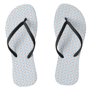 Zoete 50s Retro Rosebud Blauwe Ginghamruit Teenslippers