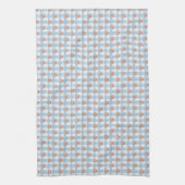 Zoete 50s Retro Rosebud Blauwe Ginghamruit Theedoek (Verticaal)