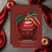 Zoete Aankomst Rode Appel Baby Shower