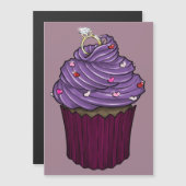 Zoete Aanzoek Cupcake Magnetische Uitnodiging (Voorkant / Achterkant)
