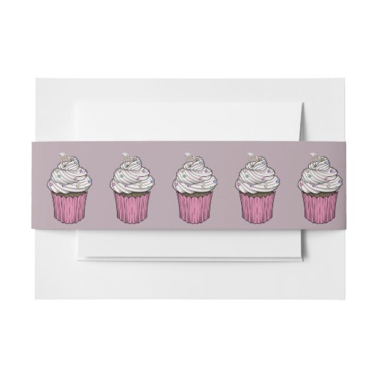 Zoete Aanzoek Cupcake Uitnodigingen Wikkel (Voorkant Voorbeeld)