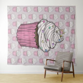 Zoete Aanzoek Cupcake Wandkleed (In Situ (horizontaal))