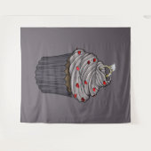 Zoete Aanzoek Cupcake Wandkleed (Voorkant (horizontaal))