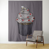 Zoete Aanzoek Cupcake Wandkleed (In situ)