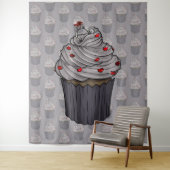 Zoete Aanzoek Cupcake Wandkleed (In situ)