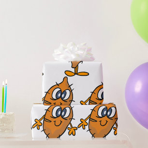 Zoete Aardappel Karakter Gelukkige Yam Kawaii Cadeaupapier