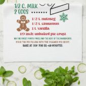 Zoete aardappel pastei recept Kerstmis Theedoek (Gevouwen)