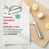 Zoete aardappel pastei recept Kerstmis Theedoek (Quarter Fold)