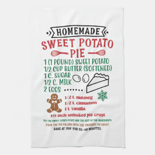 Zoete aardappel pastei recept Kerstmis Theedoek