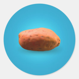Zoete aardappel ronde sticker