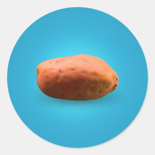 Zoete aardappel ronde sticker (Voorkant)