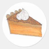 Zoete aardappel taart plak Kerstmis zuidelijke bak Ronde Sticker (Voorkant)