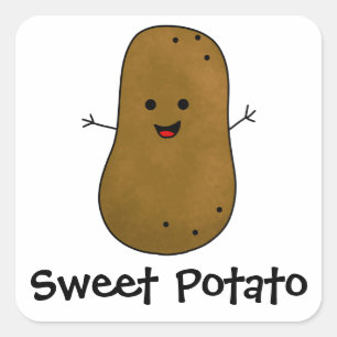 Zoete Aardappel Vierkante Sticker
