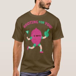 Zoete aardappel wortel voor u positieve woorden t-shirt