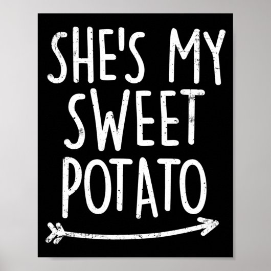Zoete Aardappel Yam T-shirts Heren Dames Matching Poster (Voorkant)