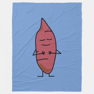 Zoete aardappel Yam Yams Aardappelen, gebrand Fleece Deken