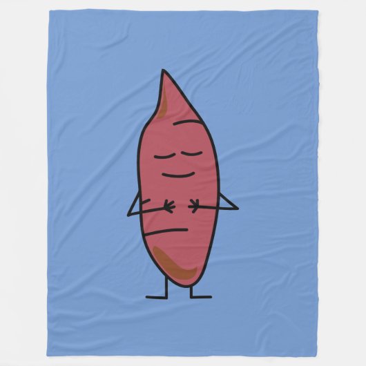 Zoete aardappel Yam Yams Aardappelen, gebrand Fleece Deken (Voorkant)
