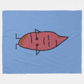 Zoete aardappel Yam Yams Aardappelen, gebrand Fleece Deken (Voorkant (Horizontaal))