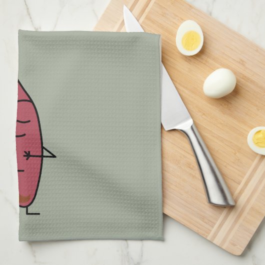 Zoete aardappel Yam Yams Aardappelen, gebrand Theedoek (Quarter Fold)