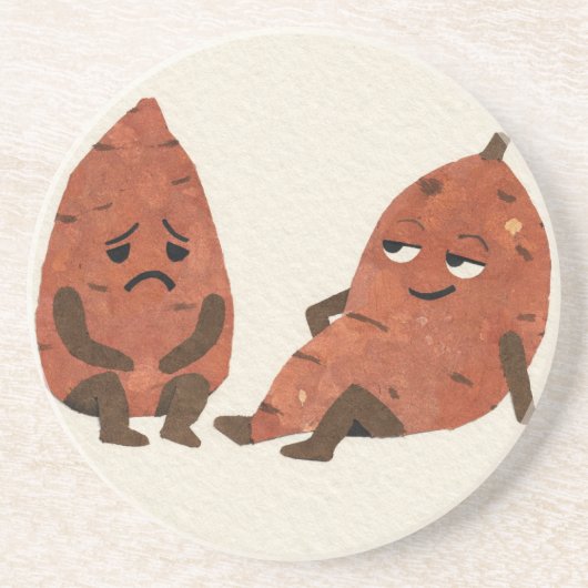 Zoete? Aardappel. Zandsteen Onderzetter (Voorkant)
