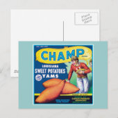  zoete aardappelen Etiket voor voedingsmiddelen Briefkaart (Voorkant / Achterkant)