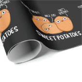 Zoete aardappelen Funny Food Pun Dark BG Cadeaupapier (Rol Hoek)