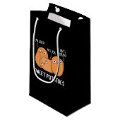 Zoete aardappelen Funny Food Pun Dark BG Klein Cadeauzakje (Voorkant Gekanteld)