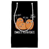 Zoete aardappelen Funny Food Pun Dark BG Klein Cadeauzakje (Voorkant)
