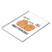 Zoete aardappelen Funny Food Pun Notitieboek (Linkerzijde)