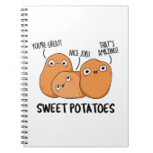 Zoete aardappelen Funny Food Pun Notitieboek (Voorkant)