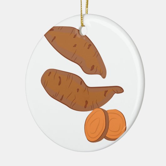 Zoete aardappelen keramisch ornament (Links)