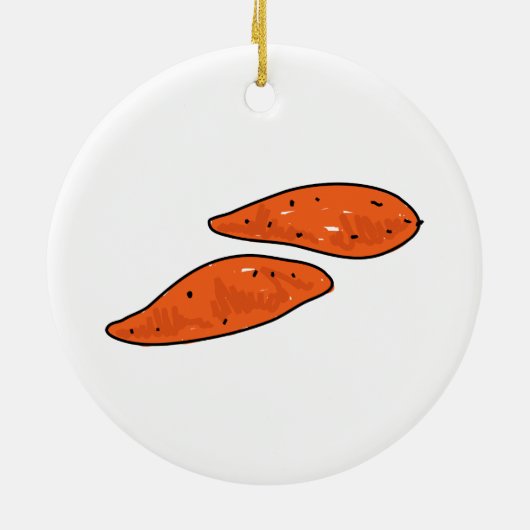 Zoete aardappelen keramisch ornament (Achterkant)