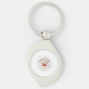 Zoete Aardbei Baby Shower & Eerste Verjaardag Sleutelhanger