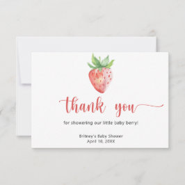 Zoete aardbei - dank je bedankkaart