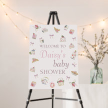 Zoete Aardbei Dessert Baby Shower Welkom