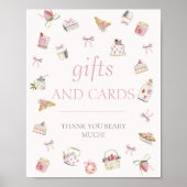 Zoete Aardbei Dessert Cadeaus en Kaarten Poster (Voorkant)