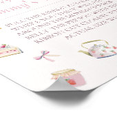 Zoete Aardbei Dessert Hoe Groot is Mamma's Buik Poster (Hoek)