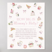 Zoete Aardbei Dessert Hoe Groot is Mamma's Buik Poster (Voorkant)