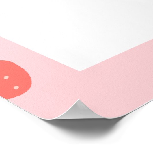 Zoete aardbei eerste verjaardag poster (Hoek)